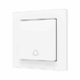 ZS551PB1DMW - ZS55. Pulsador Soft simple para 1 entrada binaria 55x55 mm – Icono de timbre - Blanco mate.