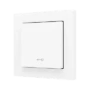 ZS551PB1KMW - ZS55. Pulsador Soft simple para 1 entrada binaria 55x55 mm – Icono de llave - Blanco mate.