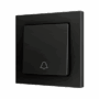 ZS551PB1DA - ZS55. Pulsador Soft simple para 1 entrada binaria 55x55 mm – Icono de timbre - Antracita.