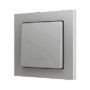 ZS551PB1LS - ZS55. Pulsador Soft simple para 1 entrada binaria 55x55 mm – Icono de luz - Plata.