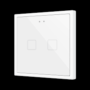 ZVIF70X2W - Flat 70 X2. Pulsador capacitivo de cristal 70x70 - 2 botones - Blanco (marco ZS70 no incluido).