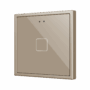 ZVIF70X1C - Flat 70 X1. Pulsador capacitivo de cristal 70x70 - 1 botón - Champagne (marco ZS70 no incluido).