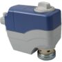 SSC61 - Actuador eléctrico para válvulas de unidades terminales potenciadas V.P45.20-4 a V.P45.40-25, IP40 / 300N, con mando manual, carrera 5,5 mm, señal de control 0..10 V CC. Alimentación 24 V CA. - Control manual con reinicio automático al modo de control.
