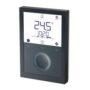 RDG200T/BK - Termostato ambiente standalone negro. Salidas modulantes (PWM / 3 puntos) u On/Off. Fancoil (ventilador de 3 velocidades / CC), aplicaciones universales, con horario.