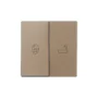 830004404 - ZS55. Tecla doble para mecanismo 55x55 mm - Champagne - Personalizado. Mínimo 100 unidades por diseño.