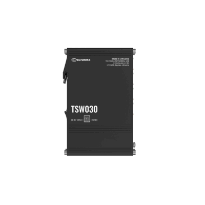 TSW030 – Conmutador Ethernet no gestionado rentable, con ocho puertos 10/100 RJ45 y montaje integrado en carril DIN. Switch 8 puertos 100 Mbps.