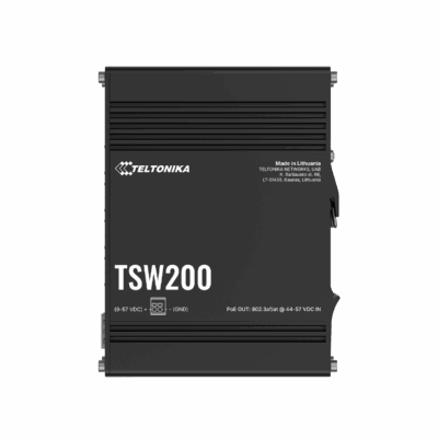 TSW200 – Conmutador industrial no gestionado con 2 puertos SFP.  Switch 8 puertos PoE.