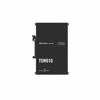 TSW010 – Conmutador de Carril DIN. Switch 5 puertos 100 Mbps.