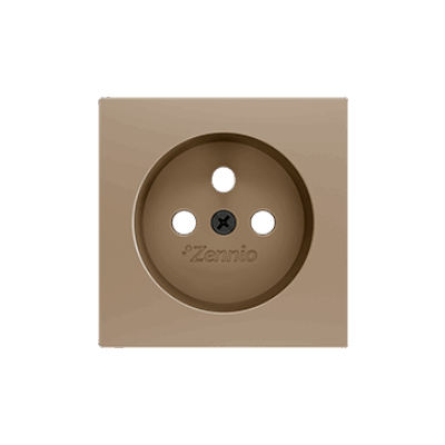 830000604 – ZS55. Tapa para base de enchufe francés 55×55 mm – Champagne.