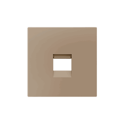 830001204 – ZS55. Tapa para conector RJ45 55×55 mm – 1 conector – Champagne.