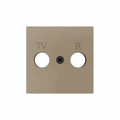 830001504 – ZS55. Tapa para conector TV/R 55×55 mm – Champagne.