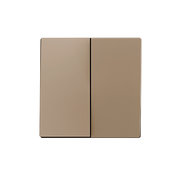 830001904 - ZS55. Tecla doble para mecanismo 55x55 mm - Champagne.