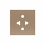 ZS55CEUAC - ZS55. Tapa para base de enchufe euroamericano 55x55 mm - Champagne.