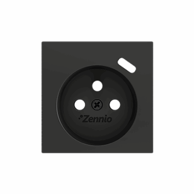 ZS55CF1USA – ZS55. Tapa para base de enchufe Francés con USB C 55×55 mm – Antracita.