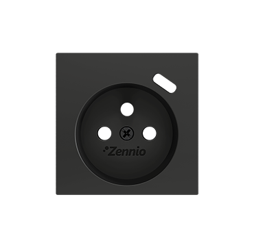 ZS55CF1USA - ZS55. Tapa para base de enchufe Francés con USB C 55x55 mm - Antracita.
