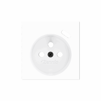 ZS55CF1USMW – ZS55. Tapa para base de enchufe Francés con USB C 55×55 mm – Blanco mate.