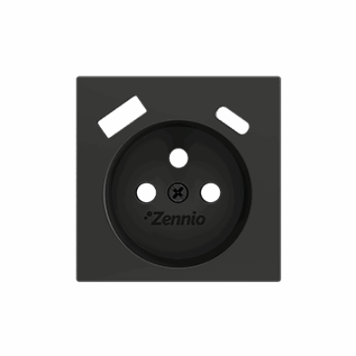 ZS55CF2USA – ZS55. Tapa para base de enchufe Francés con USB C y A 55×55 mm – Antracita.