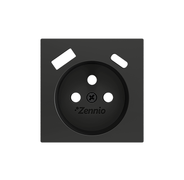 ZS55CF2USA - ZS55. Tapa para base de enchufe Francés con USB C y A 55x55 mm - Antracita.