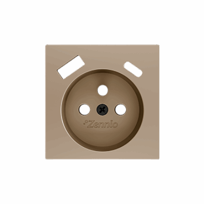 ZS55CF2USC – ZS55. Tapa para base de enchufe Francés con USB C y A 55×55 mm – Champagne.