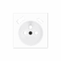 ZS55CF2USMW - ZS55. Tapa para base de enchufe Francés con USB C y A 55x55 mm - Blanco mate.