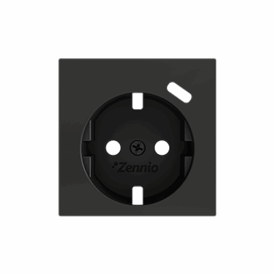 ZS55CSC1USA – ZS55. Tapa para base de enchufe Schuko con USB C 55×55 mm – Antracita.