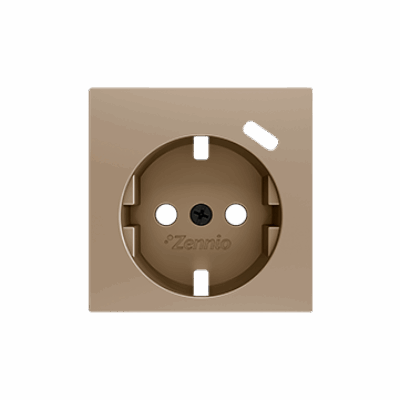 ZS55CSC1USC – ZS55. Tapa para base de enchufe Schuko con USB C 55×55 mm – Champagne.