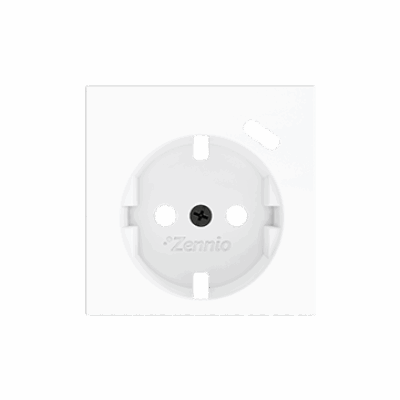 ZS55CSC1USMW – ZS55. Tapa para base de enchufe Schuko con USB C 55×55 mm – Blanco mate.