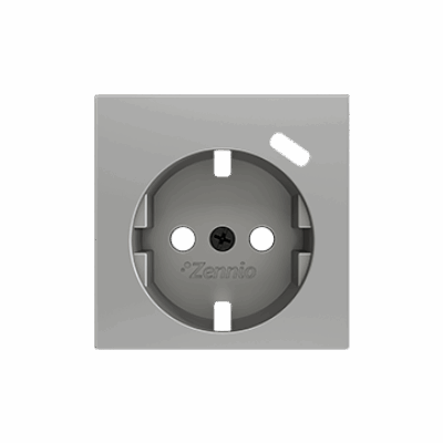 ZS55CSC1USS – ZS55. Tapa para base de enchufe Schuko con USB C 55×55 mm – Plata.