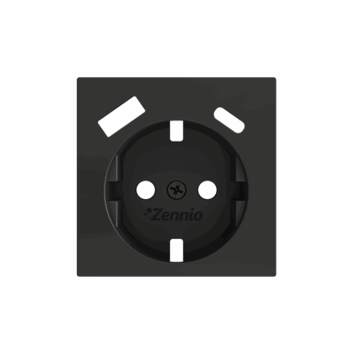 ZS55CSC2USA – ZS55. Tapa para base de enchufe Schuko con USB C y A 55×55 mm – Antracita.