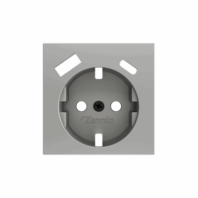 ZS55CSC2USS – ZS55. Tapa para base de enchufe Schuko con USB C y A 55×55 mm – Plata.