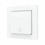 ZS55CSOFT11DMW - ZS55. Tecla simple para pulsador Soft KNX 55x55 mm. Pulsación abajo - Icono de timbre - Blanco mate.
