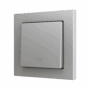 ZS55CSOFT11LS - ZS55. Tecla simple para pulsador Soft KNX 55x55 mm. Pulsación abajo - Icono de luz - Silver.