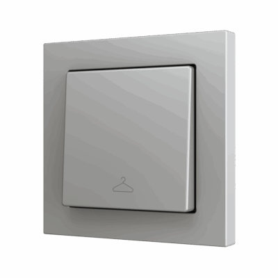 ZS55CSOFT11SC – ZS55. Tecla simple para pulsador Soft KNX 55×55 mm. Pulsación abajo – Silver – Personalizada. Mínimo 100 unidades por diseño.