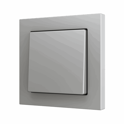 ZS55CSOFT11S – ZS55. Tecla simple para pulsador Soft KNX 55×55 mm. Pulsación abajo – Silver.