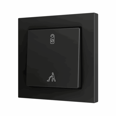 ZS55CSOFT12AC – ZS55. Tecla simple para pulsador Soft KNX 55×55 mm. Pulsación arriba&abajo – Antracita – Personalizada. Mínimo 100 unidades por diseño.