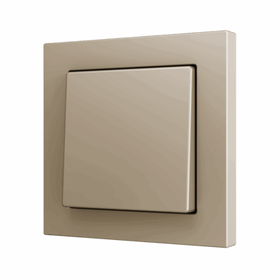 ZS55CSOFT12C – ZS55. Tecla simple para pulsador Soft KNX 55×55 mm. Pulsación arriba&abajo – Champagne.
