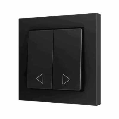 ZS55CSOFT22AC – ZS55. Tecla doble para pulsador Soft KNX 55×55 mm. Pulsación abajo – Antracita – Personalizada. Mínimo 100 unidades por diseño.