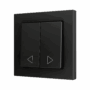 ZS55CSOFT22AC - ZS55. Tecla doble para pulsador Soft KNX 55x55 mm. Pulsación abajo - Antracita - Personalizada. Mínimo 100 unidades por diseño.