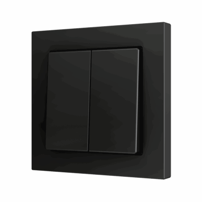 ZS55CSOFT24A – ZS55. Tecla doble para pulsador Soft KNX 55×55 mm. Pulsación arriba&abajo – Antracita.