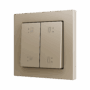 ZS55CSOFT24CC - ZS55. Tecla doble para pulsador Soft KNX 55x55 mm. Pulsación arriba&abajo - Champagne - Personalizada. Mínimo 100 unidades por diseño.