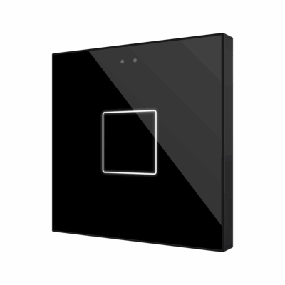 ZVIFR1A – Flat RGB 1. Pulsador capacitivo de cristal – 1 botón – Antracita.