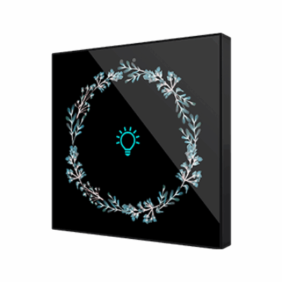 ZVIFR1 – Flat RGB 1. Pulsador capacitivo de cristal – 1 botón – Personalizado.