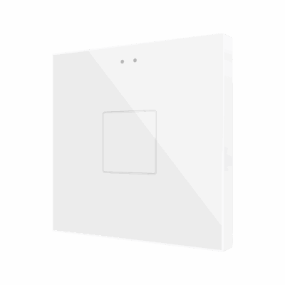ZVIFR1W -Flat RGB 1. Pulsador capacitivo de cristal – 1 botón – Blanco.