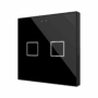 ZVIFR2A - Flat RGB 2. Pulsador capacitivo de cristal – 2 botones - Antracita.