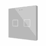 ZVIFR2S - Flat RGB 2. Pulsador capacitivo de cristal – 2 botones - Plata.