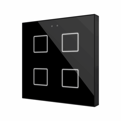 ZVIFR4A – Flat RGB 4. Pulsador capacitivo de cristal – 4 botones – Antracita.
