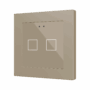 ZVIFR55X2C - Flat RGB 55 X2. Pulsador capacitivo de cristal 55x55 – 2 botones - Champagne (marco ZS55 no incluido).