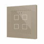 ZVIFR55X4C - Flat RGB 55 X4. Pulsador capacitivo de cristal 55x55 – 4 botones - Champagne (marco ZS55 no incluido).