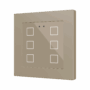 ZVIFR55X6C - Flat RGB 55 X6. Pulsador capacitivo de cristal 55x55 – 6 botones - Champagne (marco ZS55 no incluido).
