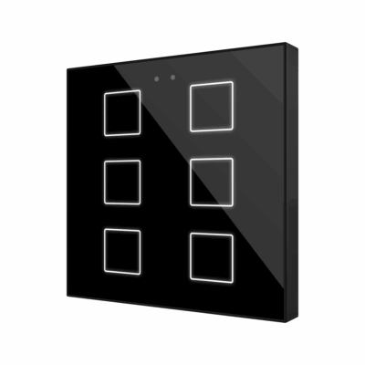 ZVIFR6A – Flat RGB 6. Pulsador capacitivo de cristal – 6 botones – Antracita.
